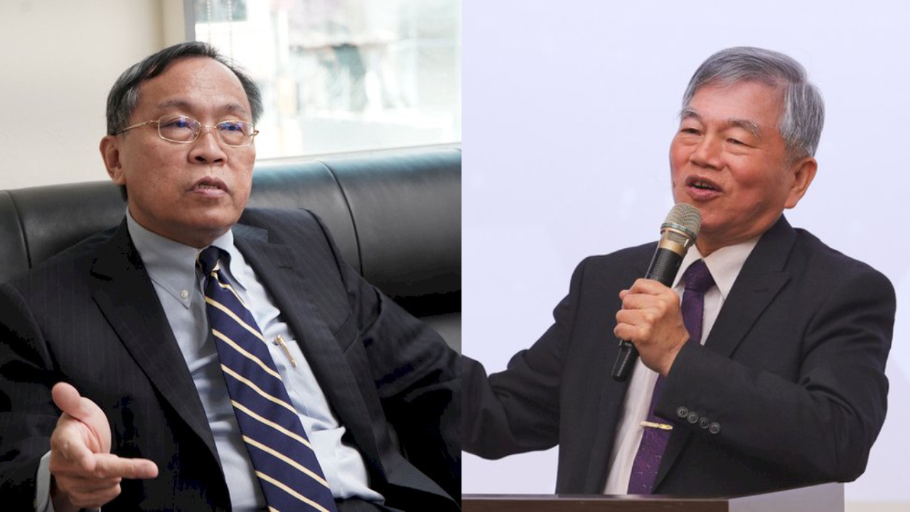 行政院2日核定台灣金控董事長將由前行政院副院長沈榮津(右)接任，現任金控董事長呂桔誠(左)則專任台灣銀行董事長。(合成圖/中央社)