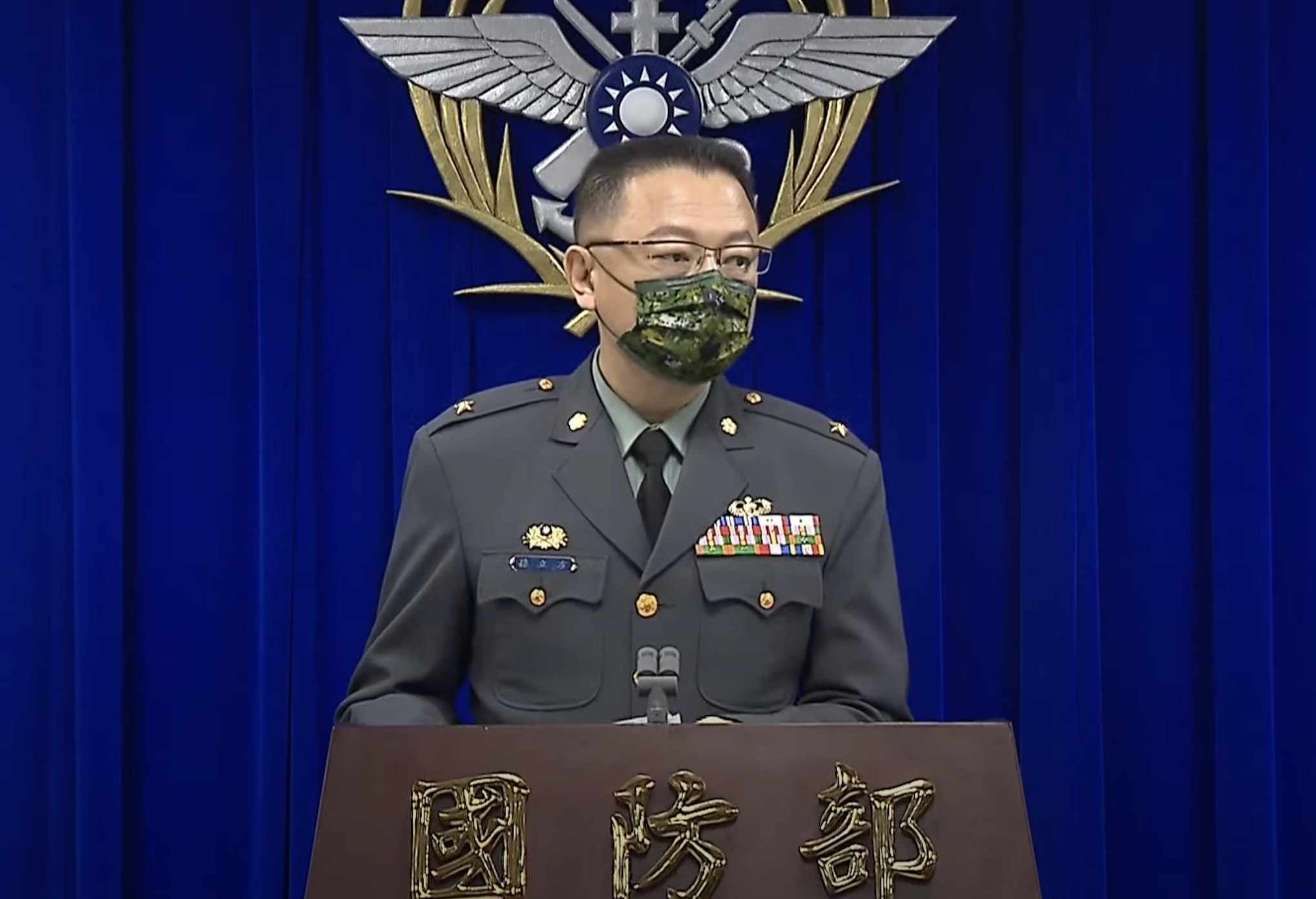 國防部發言人孫立方。(林詠青攝)