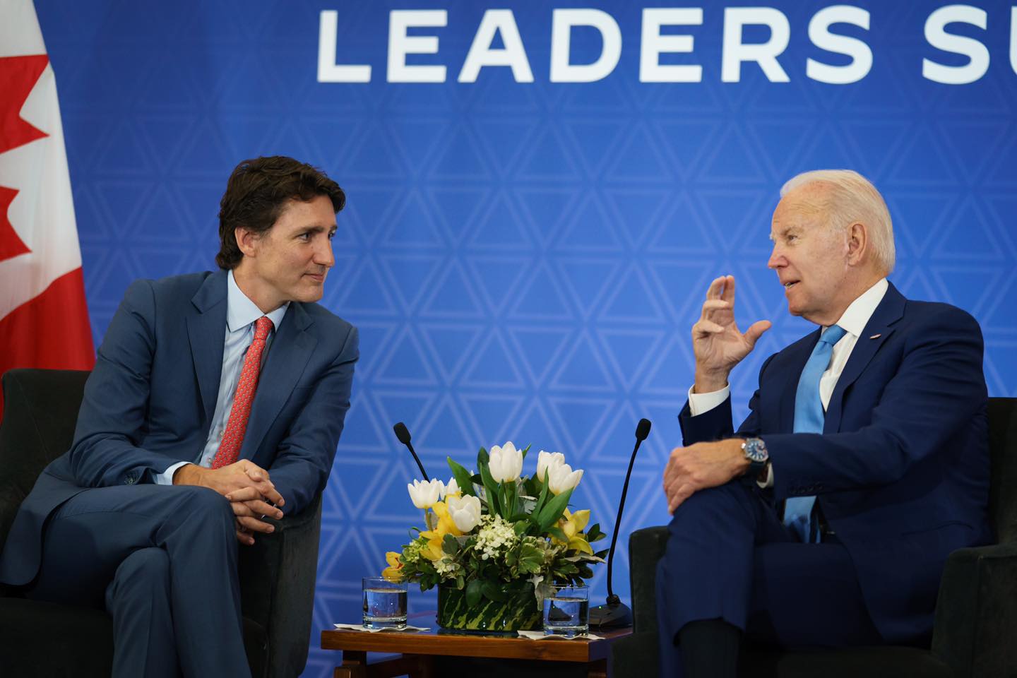 加拿大總理杜魯道與美國總統拜登在2023年1月11日的會面。(FB@Justin Trudeau)