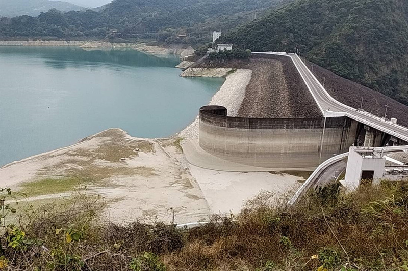 南部水情惡化，台電指主要受影響的是曾文、烏山頭水庫的水力機組，但影響有限。圖為曾文水庫。(圖：中央社)