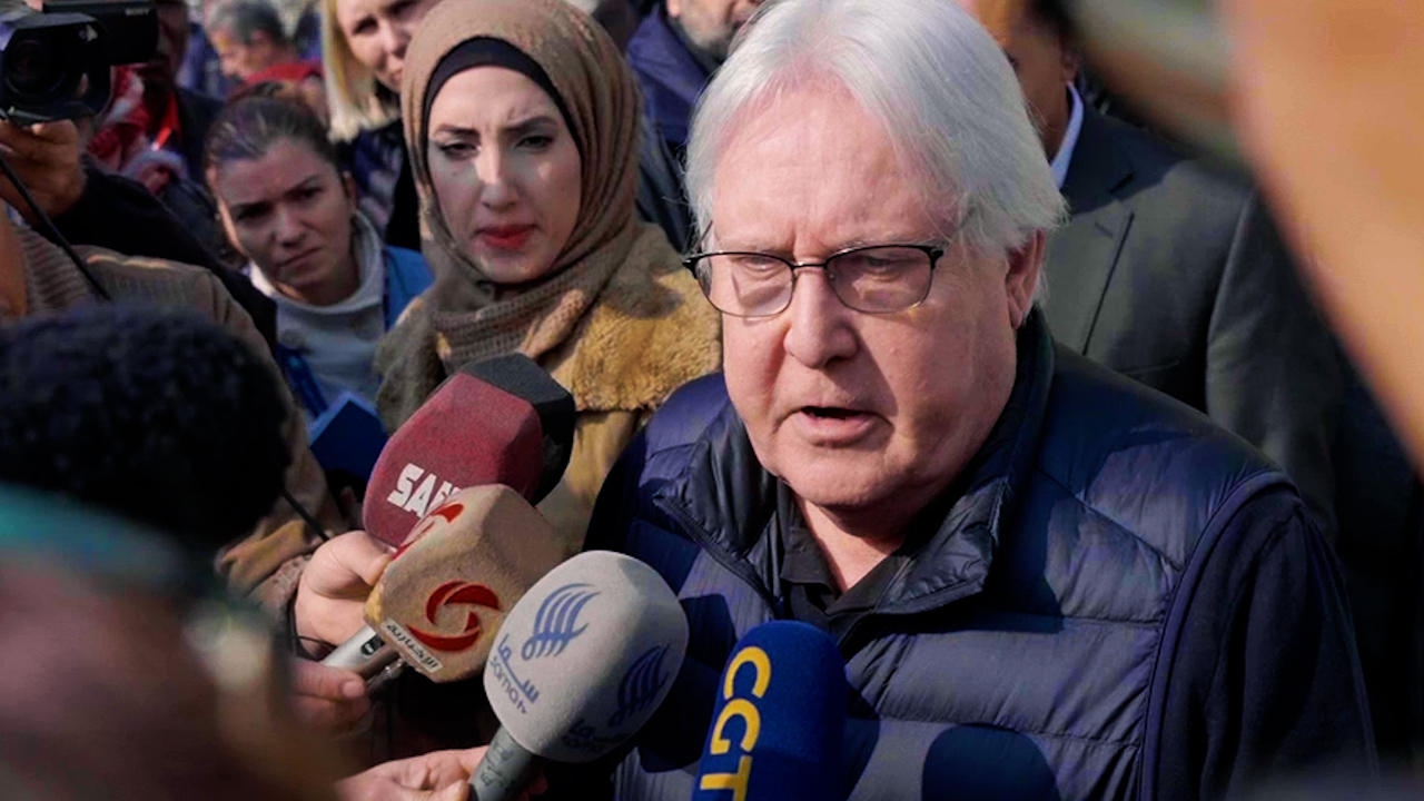 聯合國人道事務與緊急援助副秘書長葛瑞菲斯(Martin Griffiths)。(推特@OCHA_Syria)