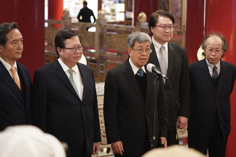 針對有立委指出中國國台辦將台灣缺蛋問題作為認知作戰部分，行政院長陳建仁（左3）23日表示，相信國人都有很高智慧能夠辨別，希望大家不要輕信，且相信在共同努力之下，雞蛋問題調節可以很快達到目標。中央社記者徐肇昌攝　112年2月23日 (圖：中央社)