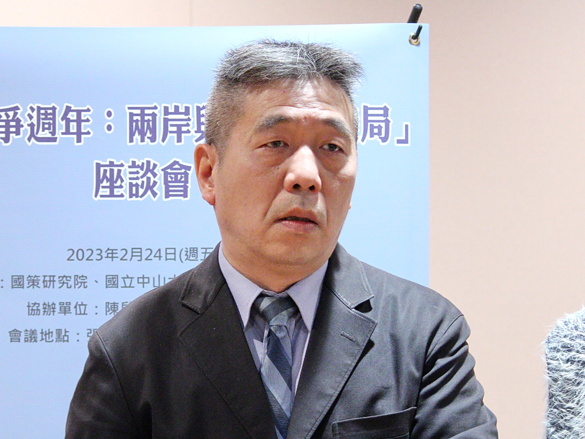 國防安全研究院國防戰略與資源研究所長蘇紫雲24日受訪表示，烏克蘭接下來應會在春季發動總反攻，這場戰爭有可能在夏季看到結果 (央廣記者王照坤 攝)