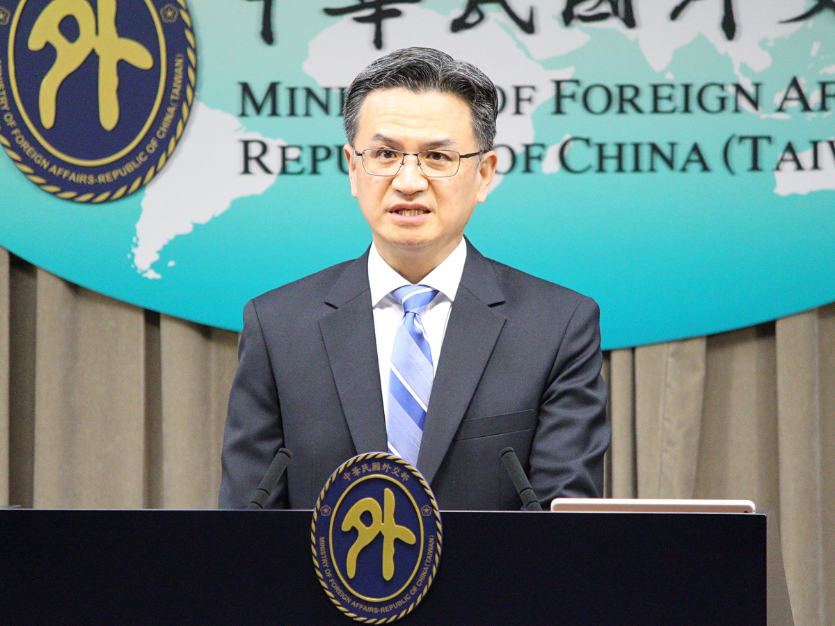 針對美國最新對台軍售案，外交部發言人劉永健2日表示高度歡迎，感謝美國政府持續依據台灣關係法及六項保證落實對台灣的安全承諾 (央廣記者王照坤 攝)