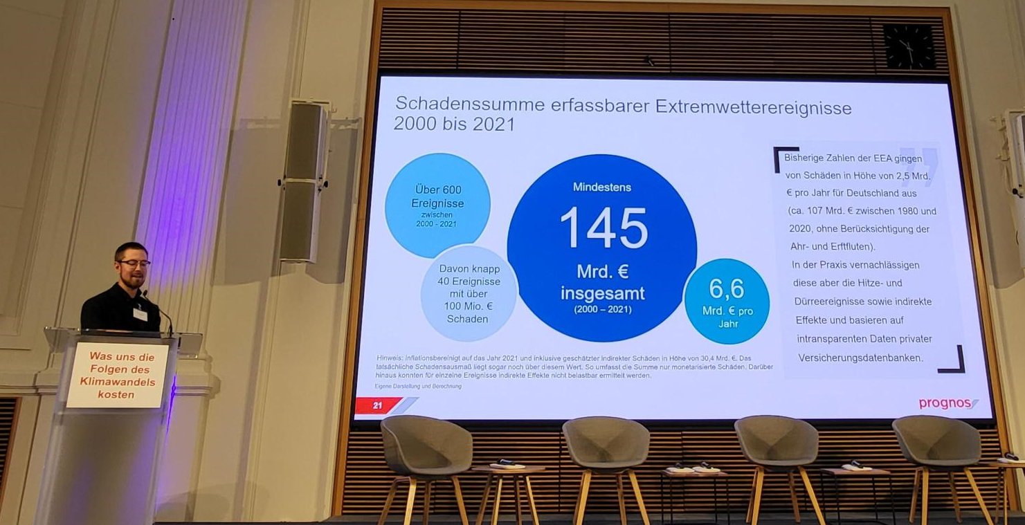 德國經濟部表示，2000年至2021年間，氣候變遷造成的極端天氣事件已使德國損失至少1,450億歐元。(圖:推特@ioew_de)