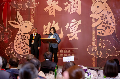 蔡總統出席「中華民國藥師公會全國聯合會春酒晚宴」（總統府提供）