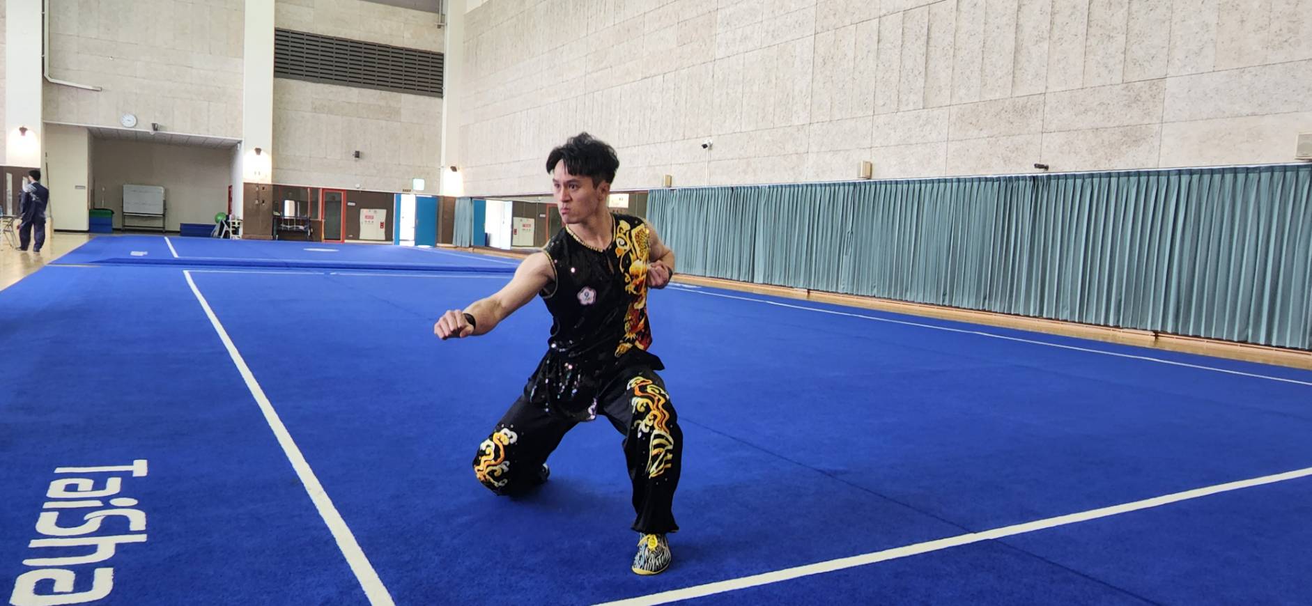 上一屆在男子南拳／南棍項目以第四名坐收的賴柏瑋，這次今年要再度挑戰亞運。(江昭倫 攝)