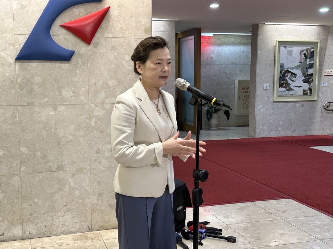 經濟部長王美花表示，新竹、台中等縣市水情燈號是否變燈仍有待討論。（謝佳興 攝）
