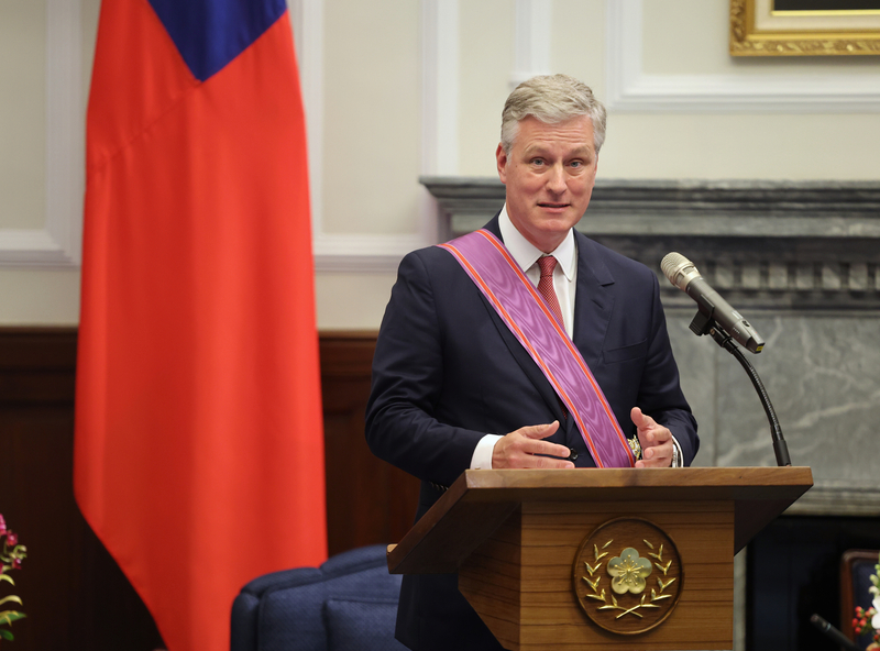 美國前白宮國家安全顧問歐布萊恩表示，他可以保證，美國會與台灣團結站在一起。(圖：中央社)