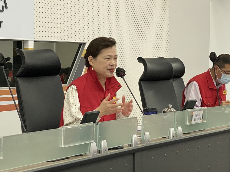 經濟部長王美花22日主持旱災中央災害應變中心第2次工作會報。(圖：經濟部)