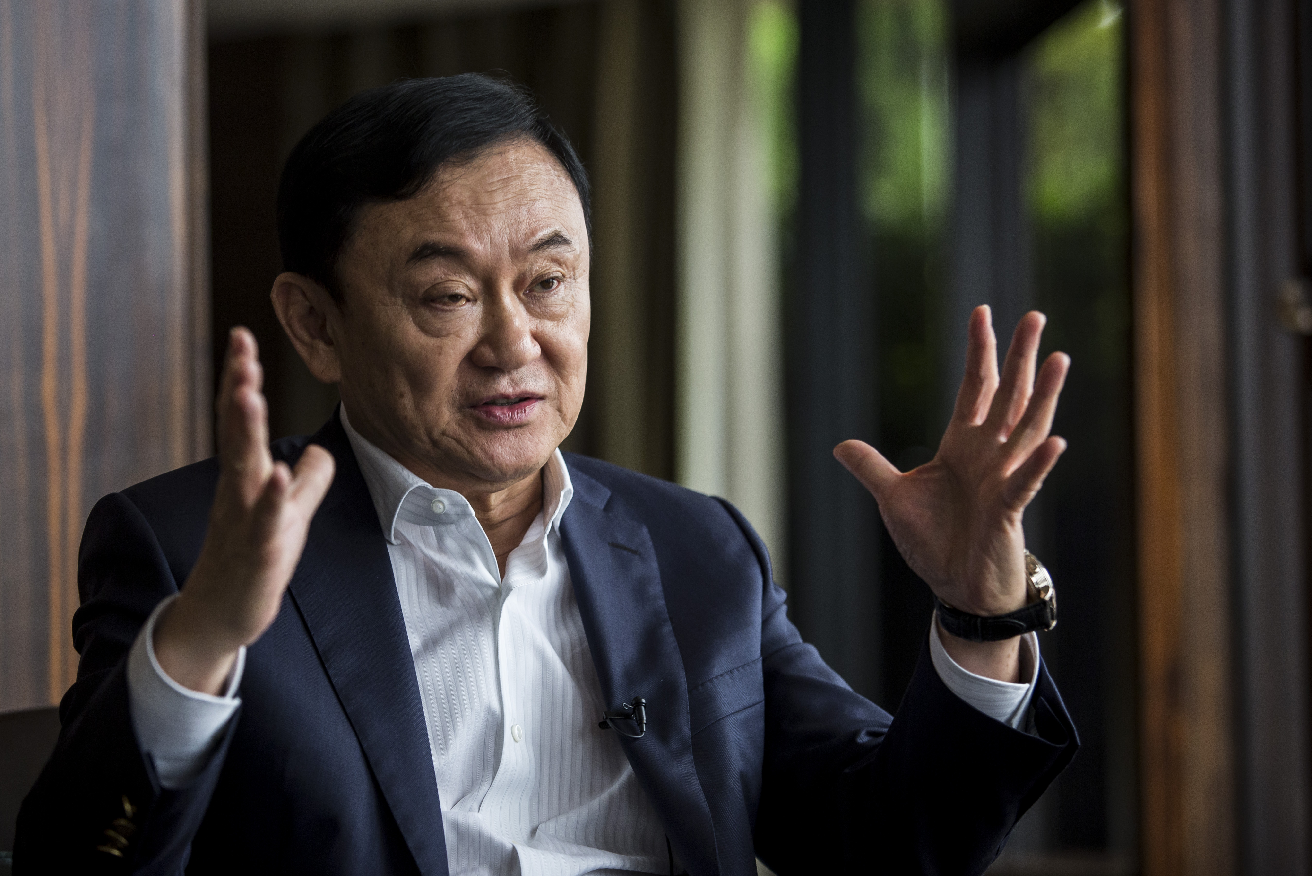 泰國前總理戴克辛(Thaksin Shinawatra)。(資料照/AFP)