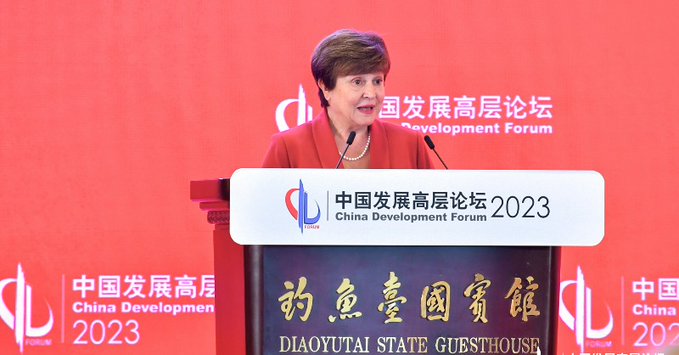 國際貨幣基金(IMF)總裁喬治艾娃。(擷自KGeorgieva twitter)