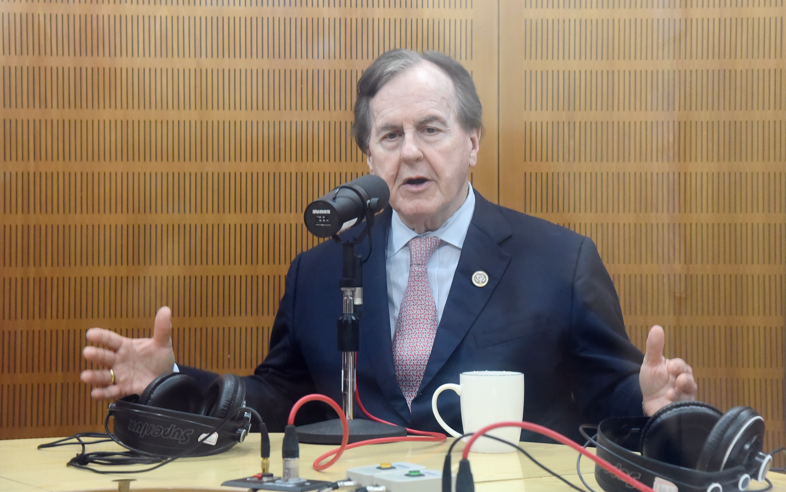 前美國眾議員、現任「國會情報安全論壇」主席畢廷澤(Robert Pittenger) 接受央廣專訪。(Rti)