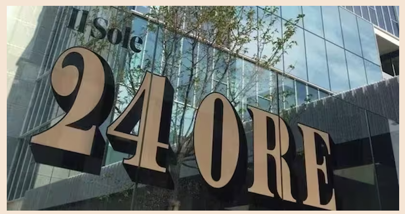 義大利財經媒體「24小時太陽報」編輯委員會發出聲明稿，抗議中國滲透媒體。(翻攝ilsole24ore.com)