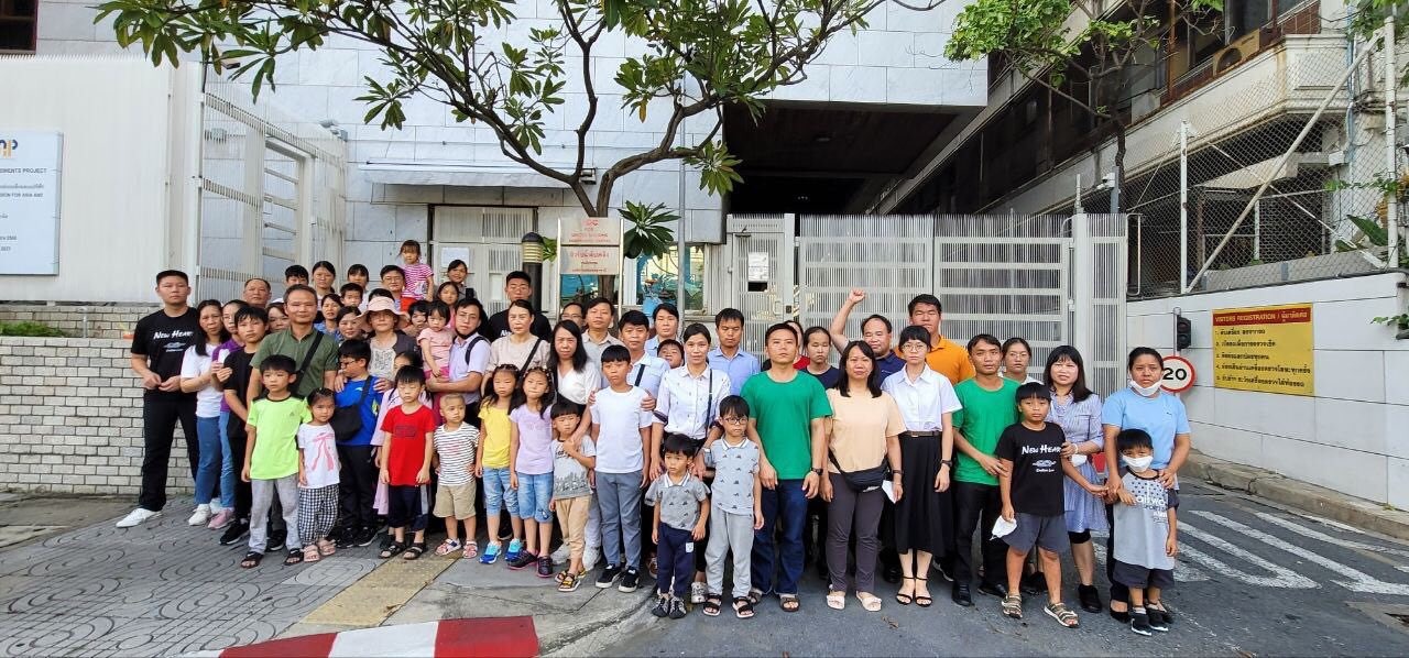 中國深圳改革宗聖道教會60名教友2022年9月5日輾轉赴泰國尋求難民庇護，如今又遭泰國拘捕，面臨遣返中國危機。(潘永光牧師/自由亞洲電台提供)