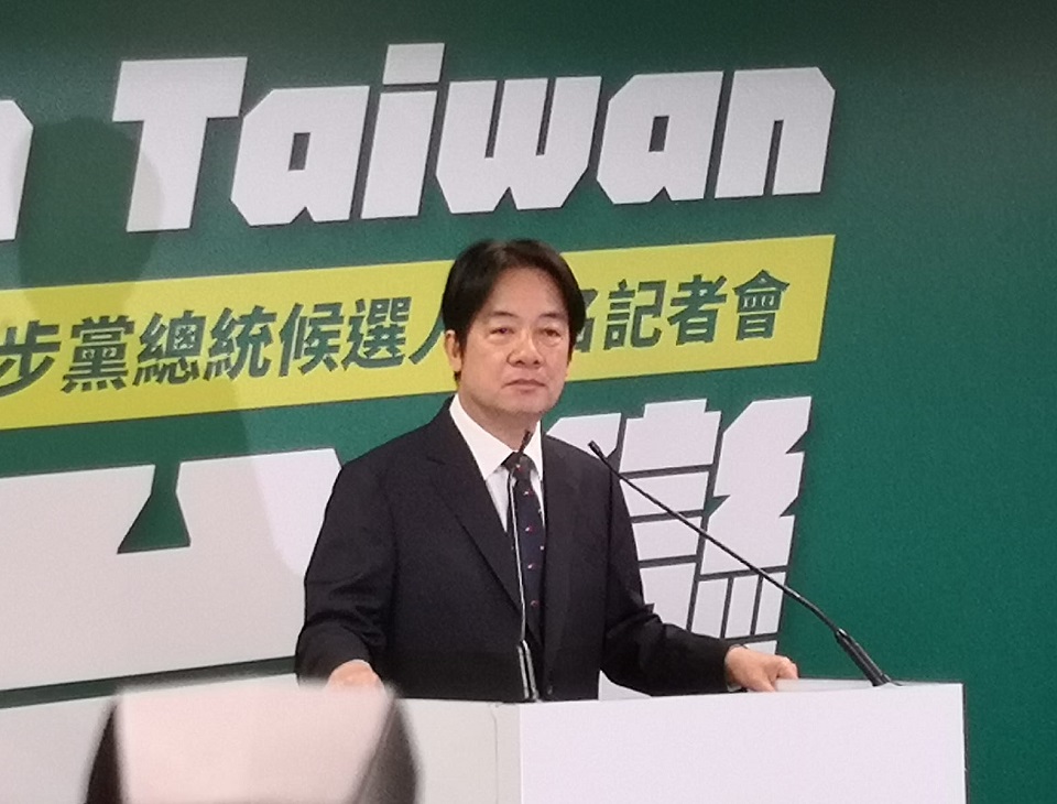 民進黨提名副總統賴清德為2024民進黨總統參選人。(劉玉秋 攝)