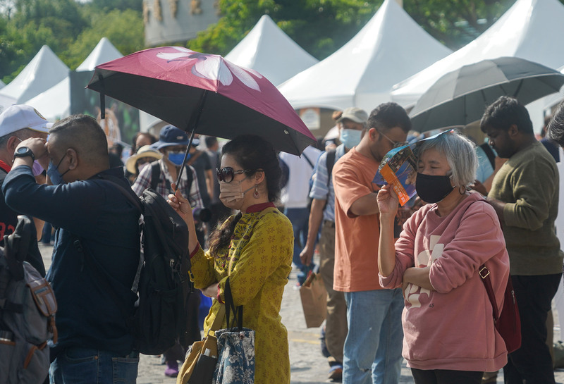 鋒面接近降雨越晚越明顯 花東高溫36度。(圖：中央社)