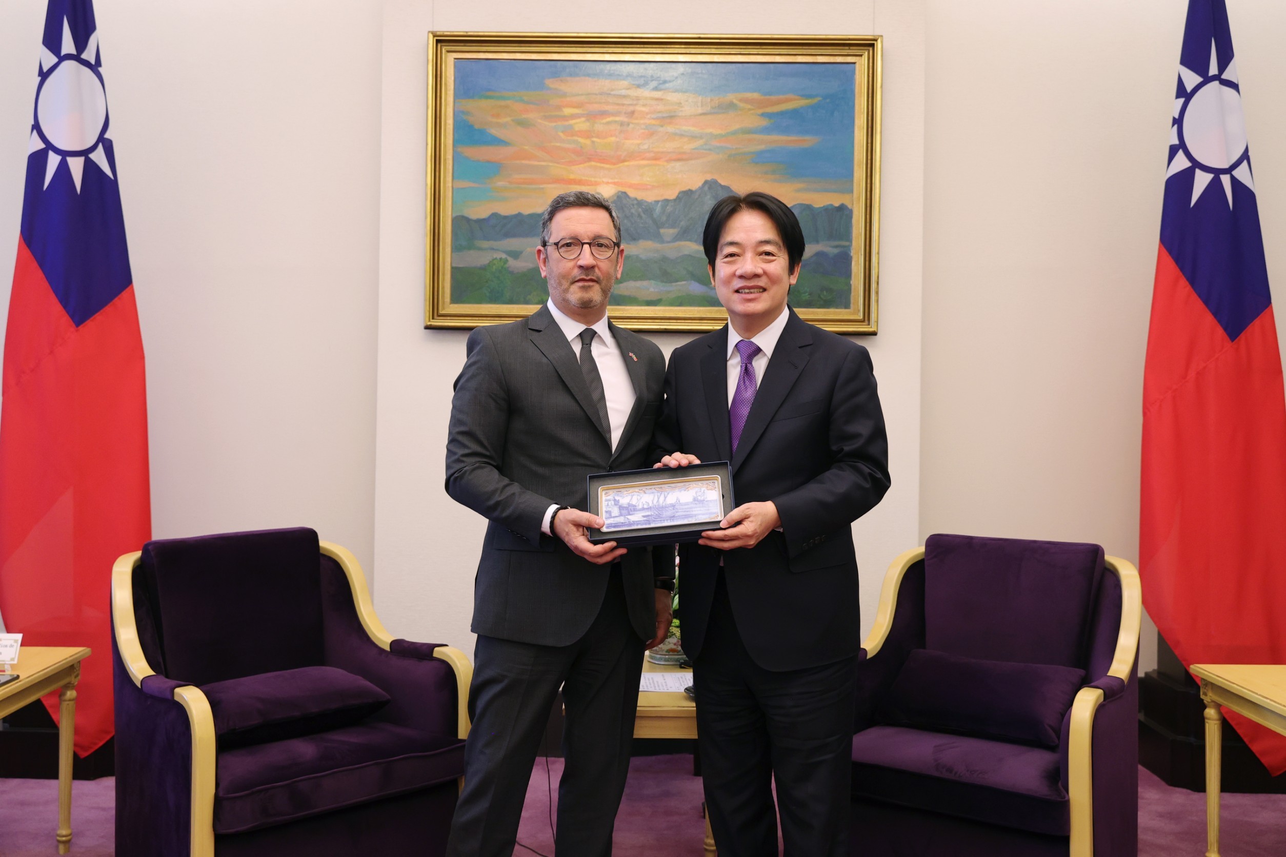 葡萄牙國會友台小組主席奧利維拉表示，「台灣需要朋友的時候，我們就在這裡」。(圖：總統府)