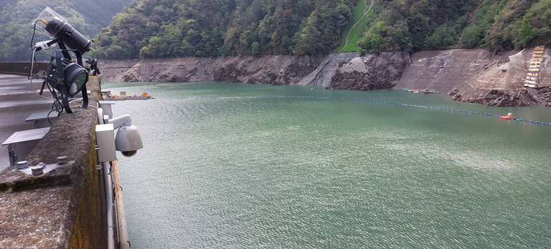 台中地區連2天有雨，21日德基水庫的水量獲得挹注，水位上升。（民眾提供） (圖：中央社)