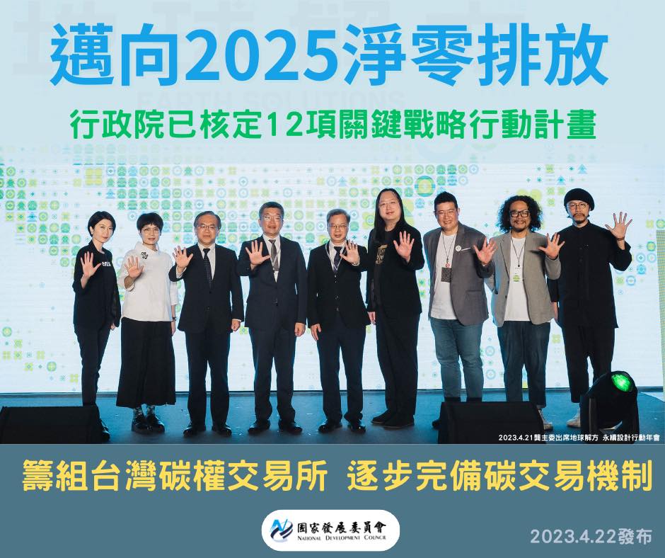 國發會今天(22日)表示，台灣證券交易所與國發基金合作籌組「台灣碳權交易所」，逐步完備碳交易機制。(圖擷自國發會臉書)