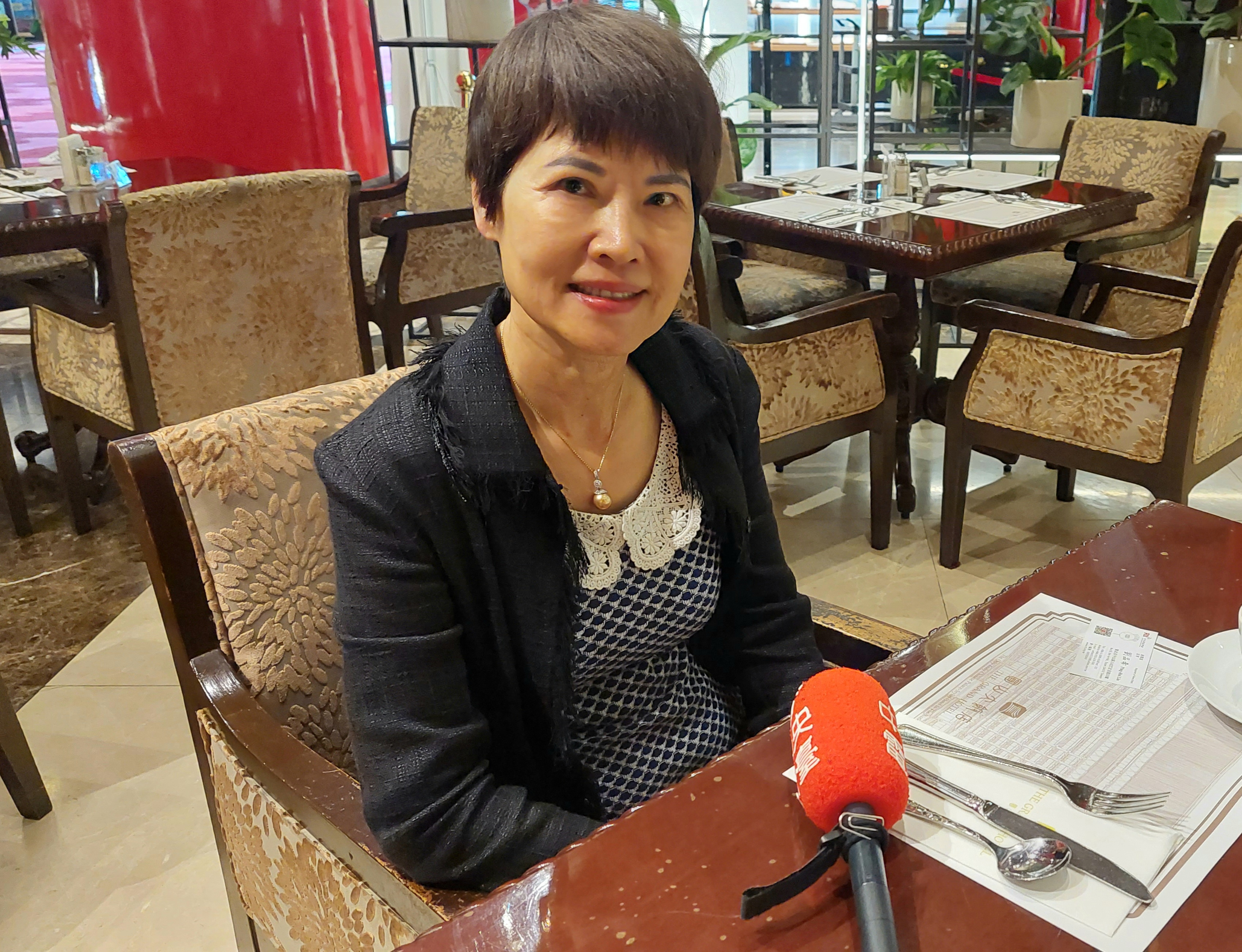 瑞士台灣商工聯合總會會長謝瑾。(劉品希 攝)
