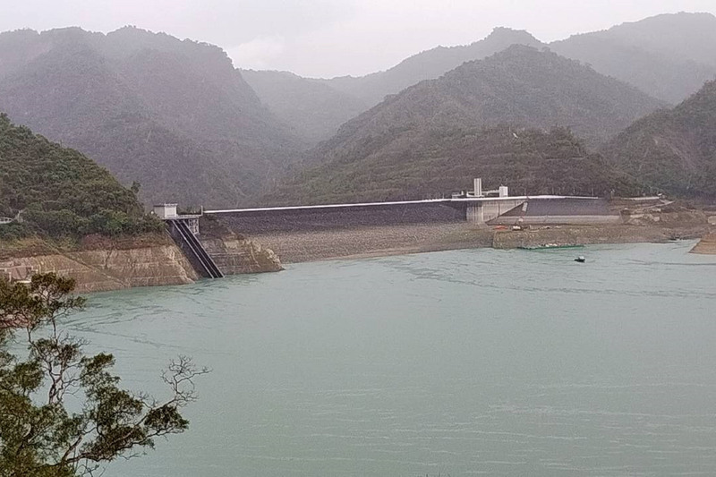 曾文水庫7日出現今年1月以來單日最高累積降雨量，至下午5時有36.7毫米，水利署南區水資源局觀測入流量雖有提高，但對蓄水挹注還需進一步觀察。(南水局提供/圖：中央社)