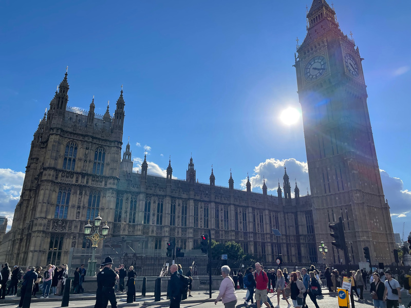 圖為英國國會大廈一隅。 (圖：中央社)