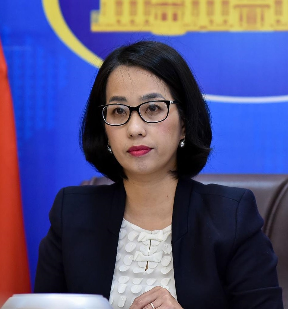 越南外交部發言人范秋姮(Pham Thu Hang)表示，中國調研船和菲律賓海岸警衛隊這些船隻「侵犯了越南的主權權利和管轄權」。(圖:臉書)