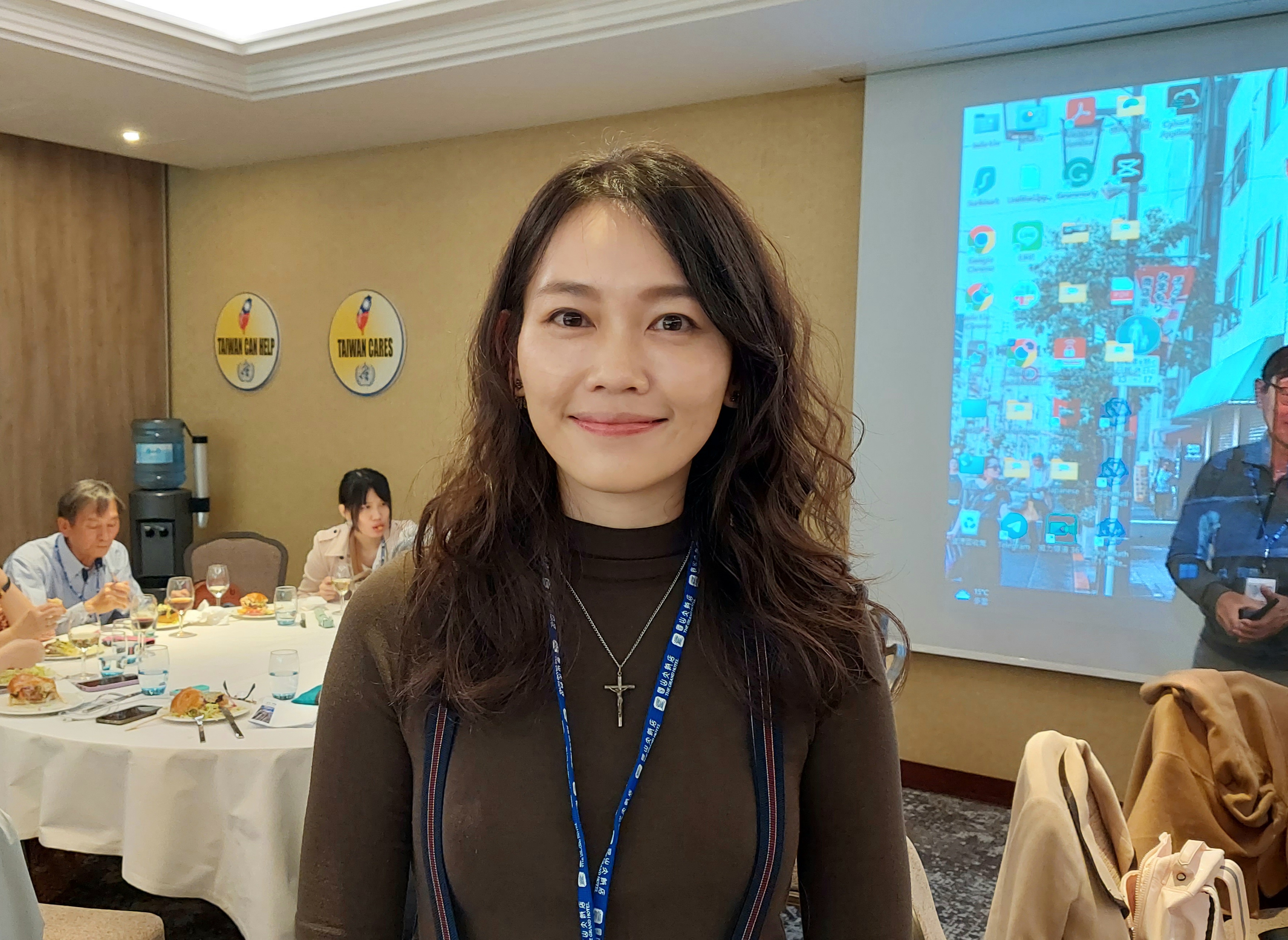 台灣基進台北黨部主委、全國醫師醫療產業工會理事長吳欣岱。(劉品希 攝)
