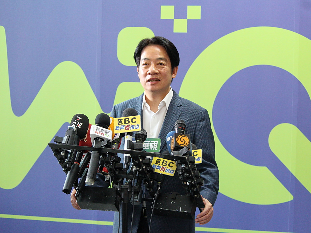民進黨主席賴清德20日表示，分裂台灣的是中國，不是台灣任何一個人，替中國在台灣找代罪羔羊，才是錯的 (央廣記者王照坤 攝)
