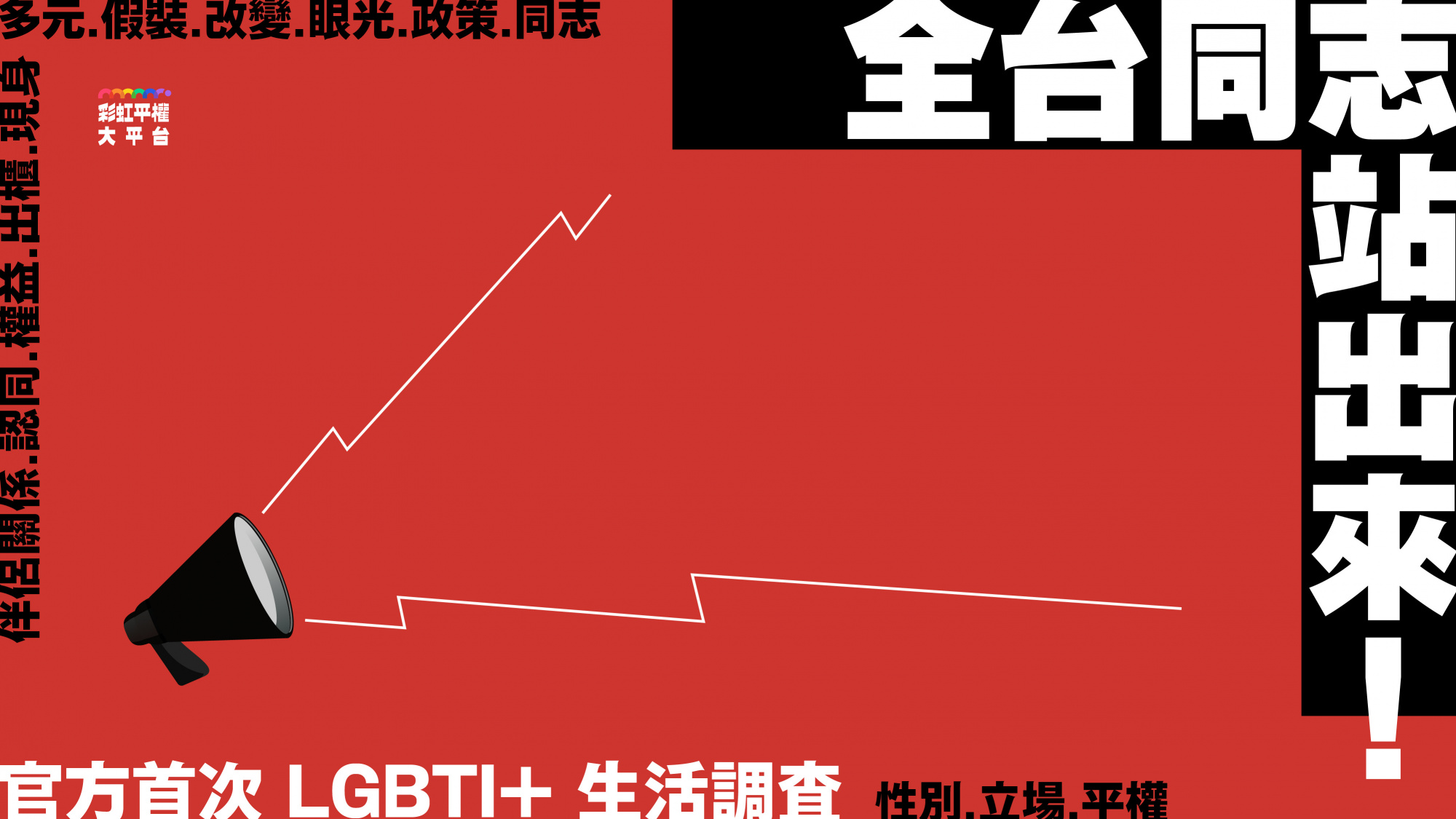 彩虹平權大平台24日發布台灣首度官方多元性別者生活狀況調查報告。(圖:彩虹平權大平台)