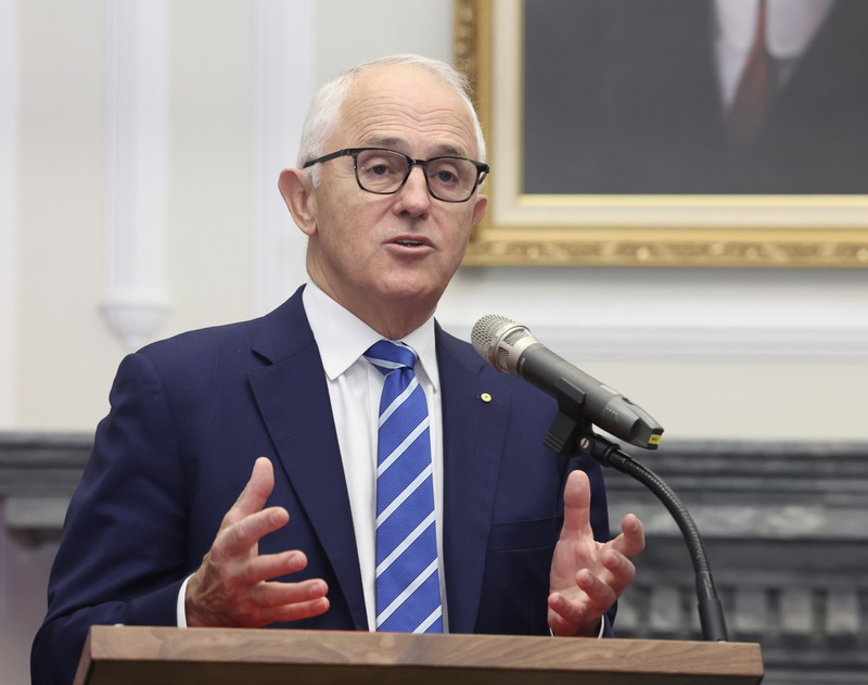 媒體大亨梅鐸交棒，澳洲前總理滕博爾（Malcolm Turnbull, 圖）表示，對民主傷害仍在。 (圖：中央社檔案照片)