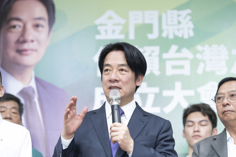 民進黨主席賴清德30日出席金門縣信賴台灣之友會成立大會。(圖：中央社)