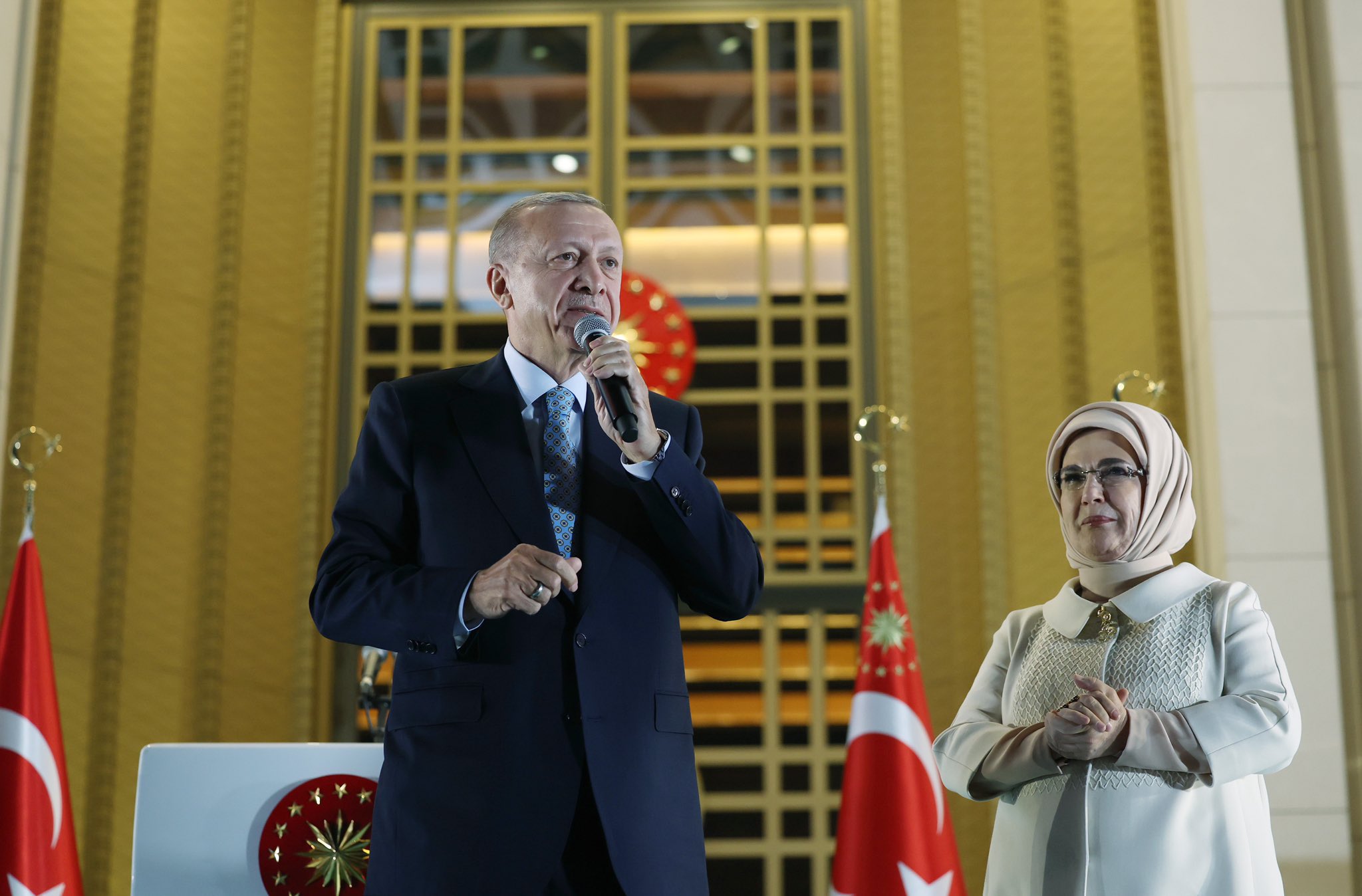 土耳其總統艾爾段(Recep Tayyip Erdogan)連任成功。(@trpresidency/Twiter)