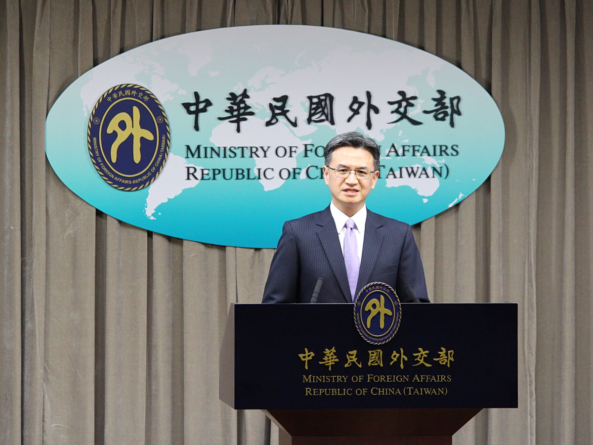 外交部發言人劉永健表示，賴副總統與學生互動中自然再度展現我方善意，重點是我方展現的善意 (央廣記者王照坤 攝)