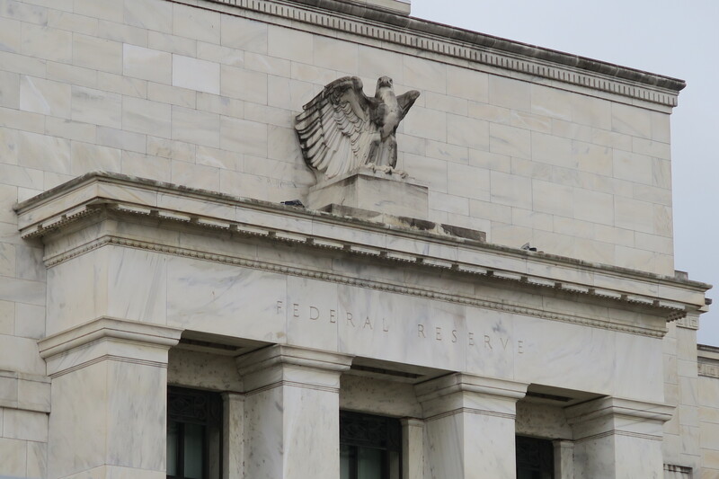 聯準會總部外觀。(圖：中央社)