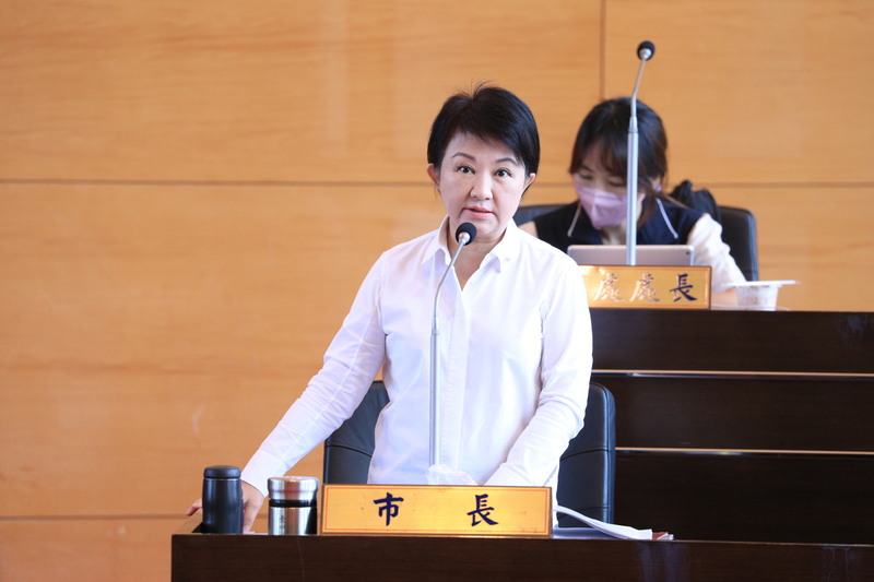 台中市長盧秀燕6日列席市議會備詢。(圖：中央社)