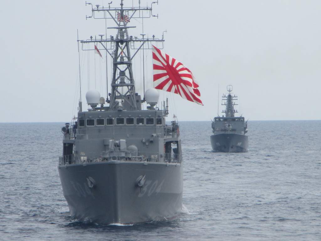 日本防衛省公布新一年度國防預算達7.7兆日圓新高。圖為日本防衛省海上自衛隊。(FB@JMSDF.PAO.fp)