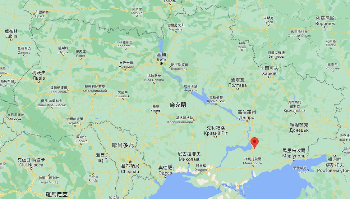 皮亞季哈特基(Piatykhatky)村位於烏克蘭南部札波羅熱地區。(Google地圖)