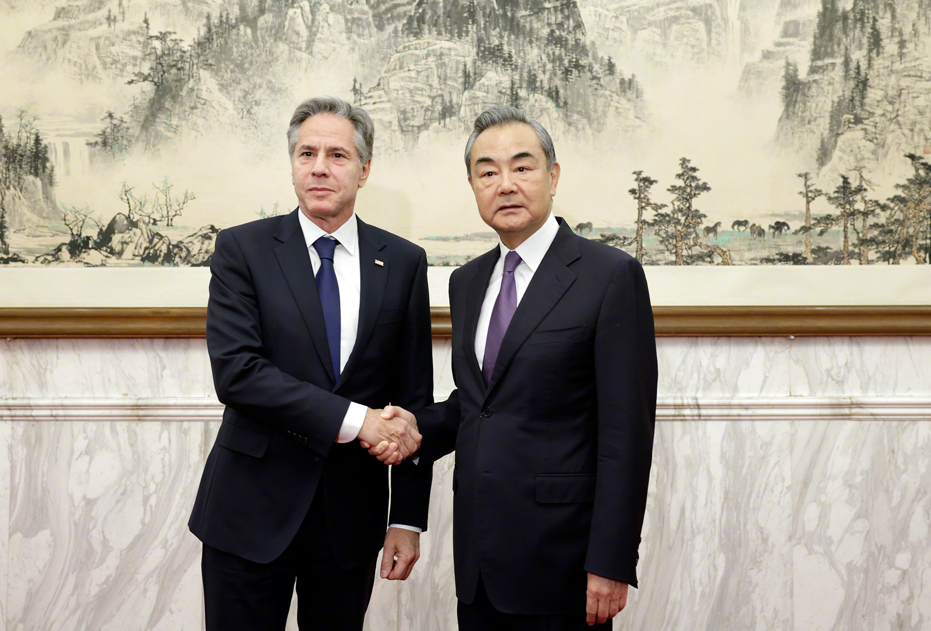 圖為中國中央外事委員會主任王毅2023年6月19日在北京與美國國務卿布林肯(Antony Blinken)會面。(資料照片/ 中國外交部微博)
