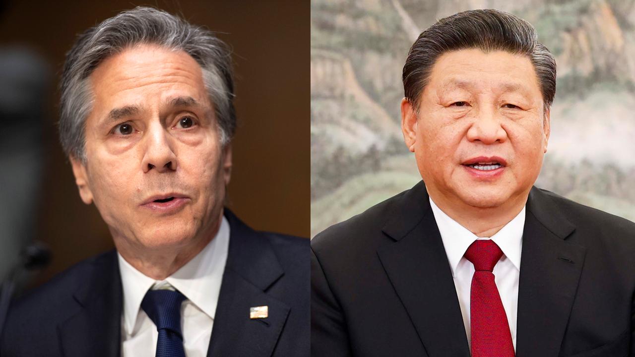 美國國務卿布林肯(Antony Blinken)(左)、中國國家主席習近平(右)。(合成圖/AFP)
