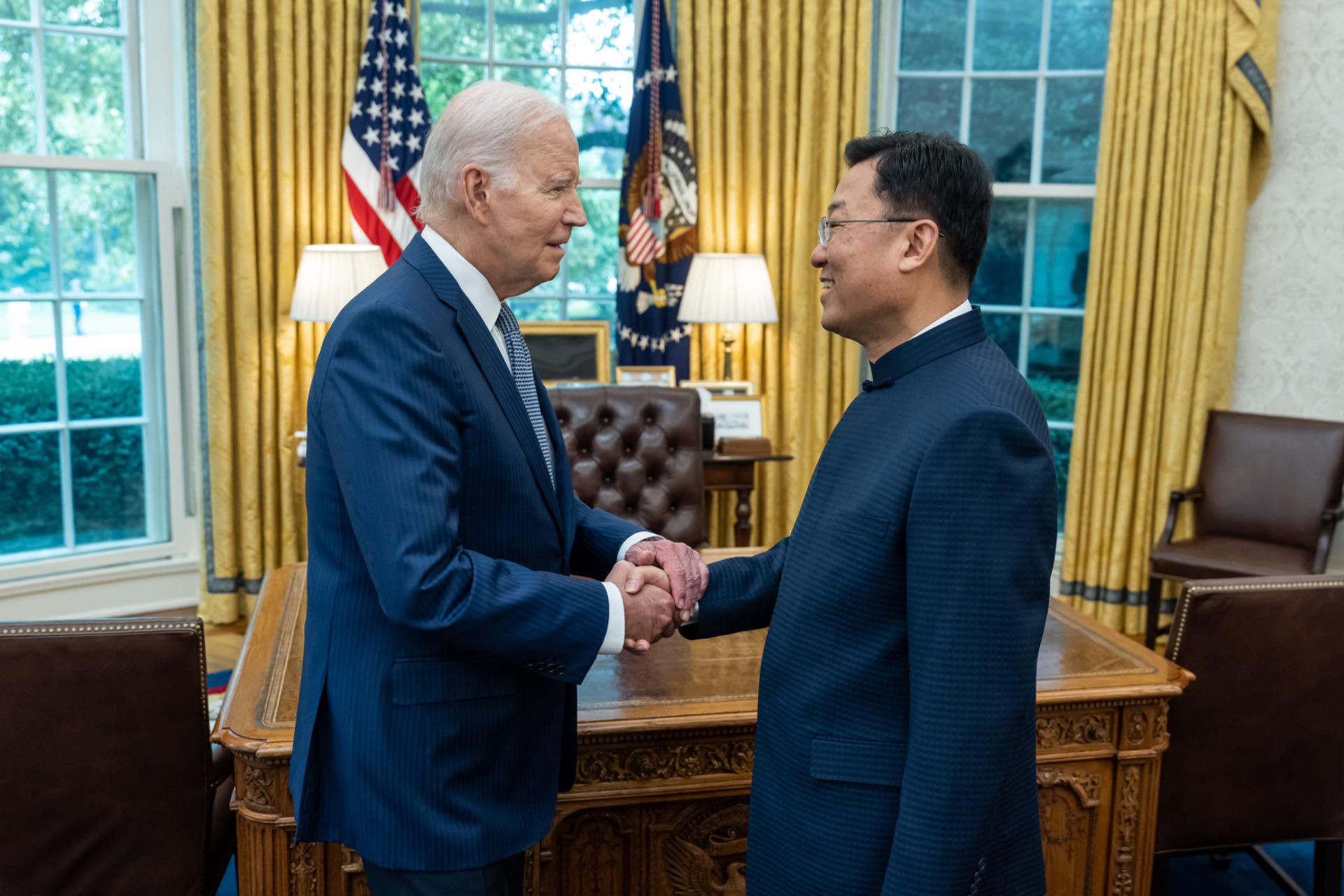 中國駐美大使謝鋒6月30日向美國總統拜登遞交國書。 (圖:中國駐美大使館官網)