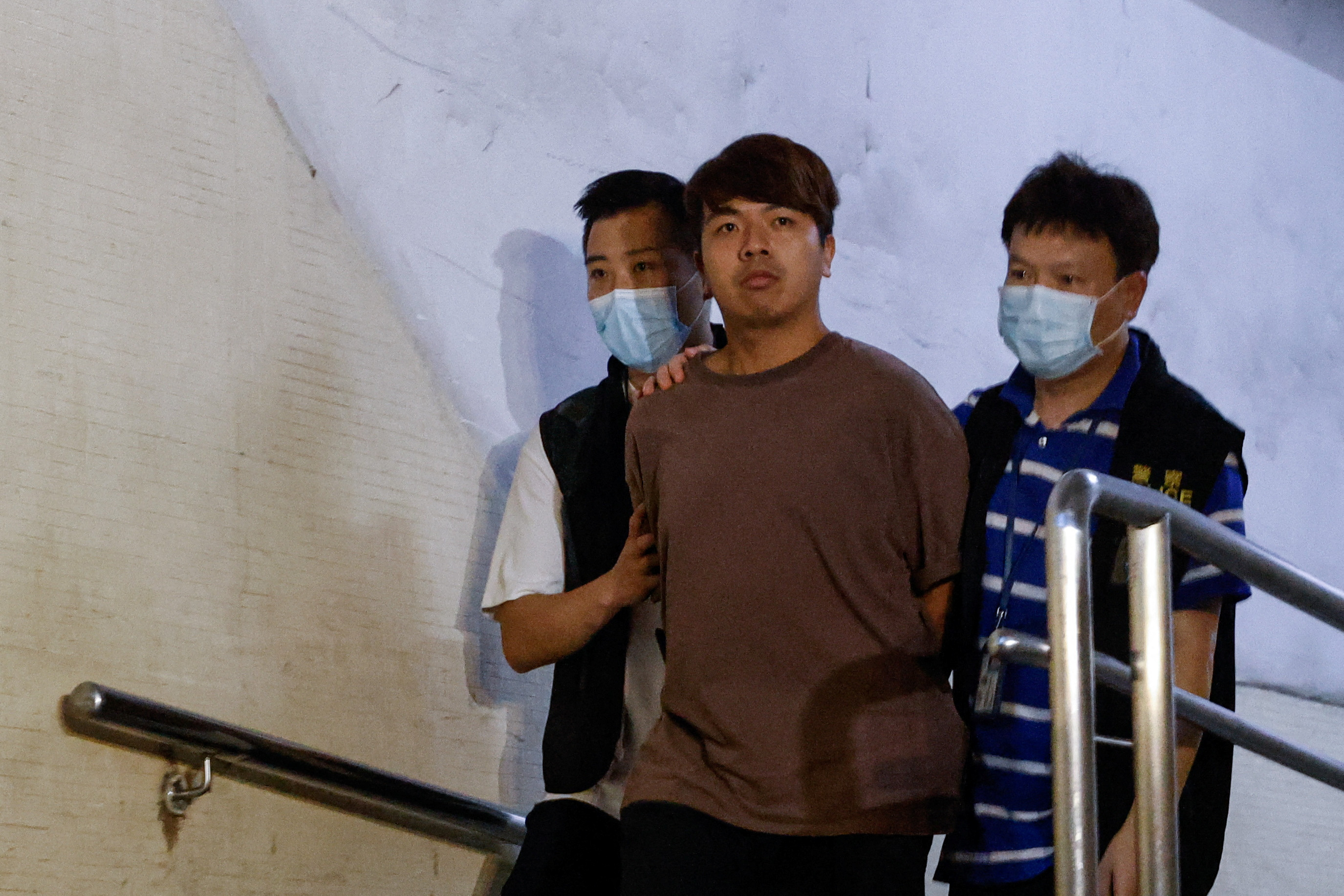 香港警方5日以違反國安法，拘捕前香港本土派政黨「香港眾志」主席林朗彥。(路透社/達志影像)