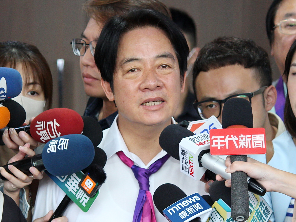 民進黨總統參選人賴清德受訪時表示台灣政治上只有「政治金童」，不接受「台獨金孫」標籤。 (資料照/央廣記者王照坤 攝)