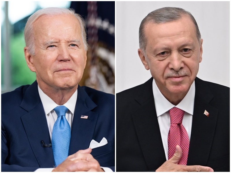 美國總統拜登(Joe Biden)與土耳其總統艾爾段(Tayyip Erdogan)。(合成圖)