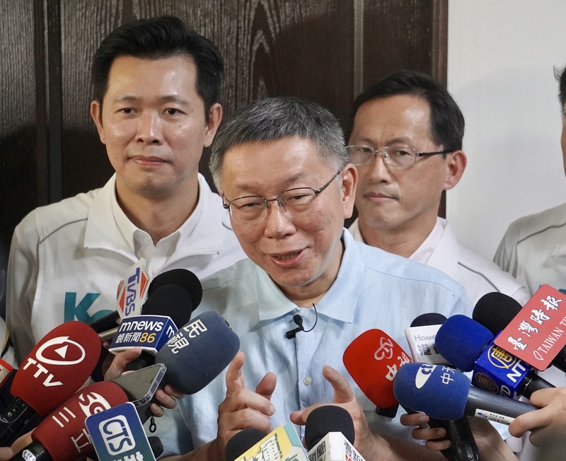 民眾黨總統參選人柯文哲15日受訪表示，民眾黨會努力往中南部擴張影響力。(資料照/圖：中央社)