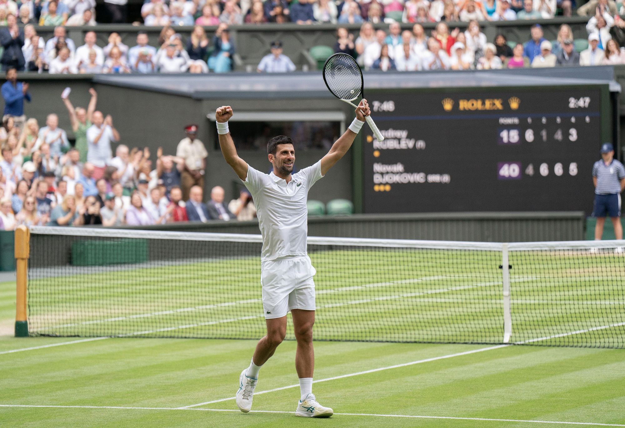 塞爾維亞名將喬科維奇(Novak Djokovic)11日晉級溫網男單4強。(路透社/達志影像)