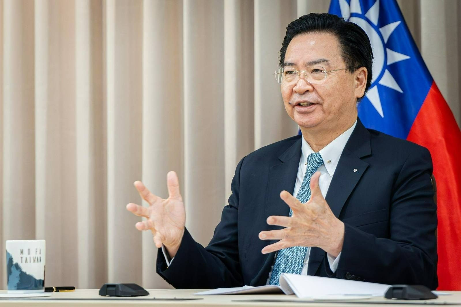 外交部長吳釗燮接受「法國24小時新聞台」專訪指出，台灣正積極強化自我防衛能力，也樂見理念相近國家在印太區展現遏制中國野心的威懾力量。(圖:外交部)
