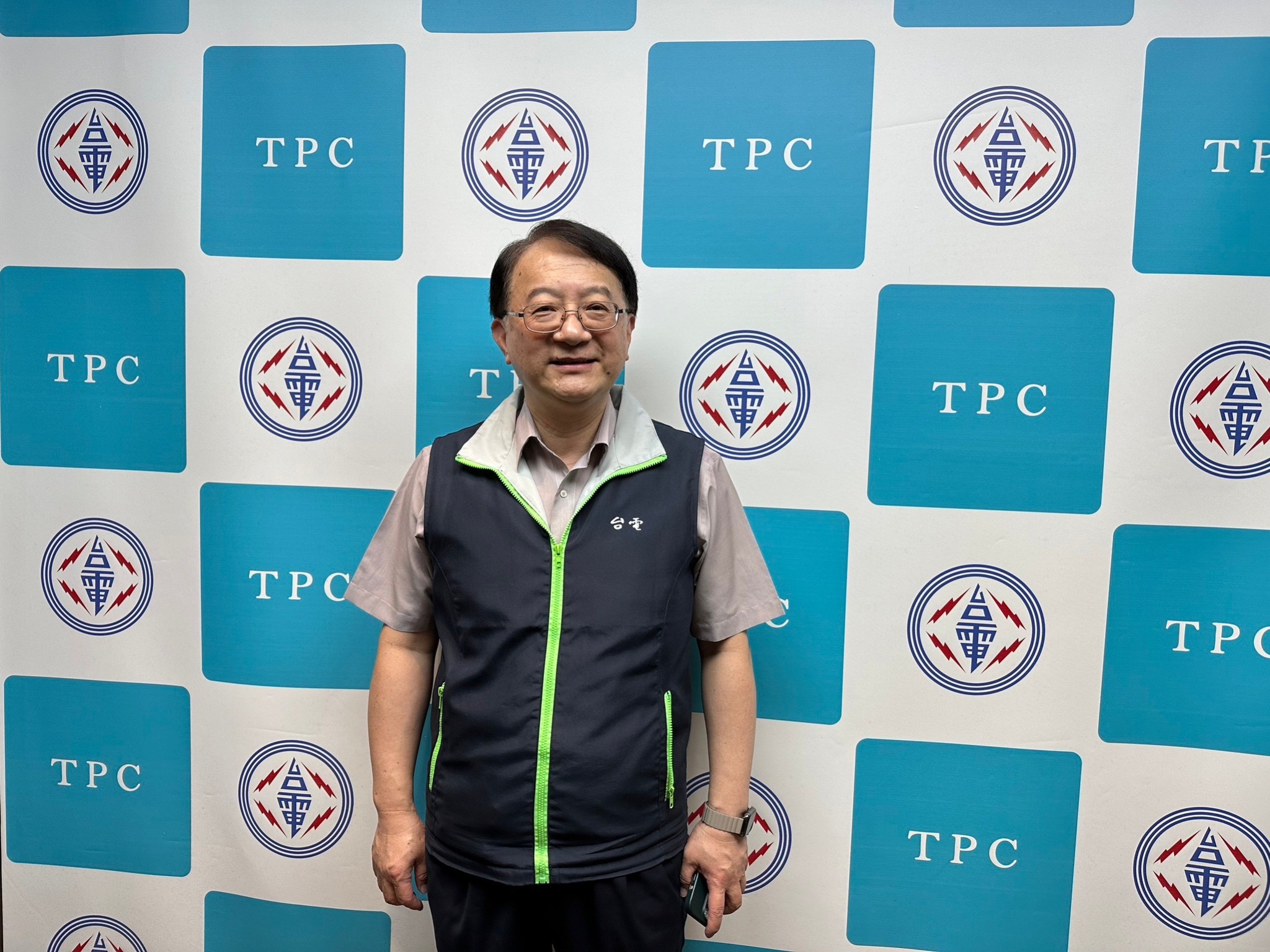 台電公司副總經理蔡志孟。(謝佳興 攝)