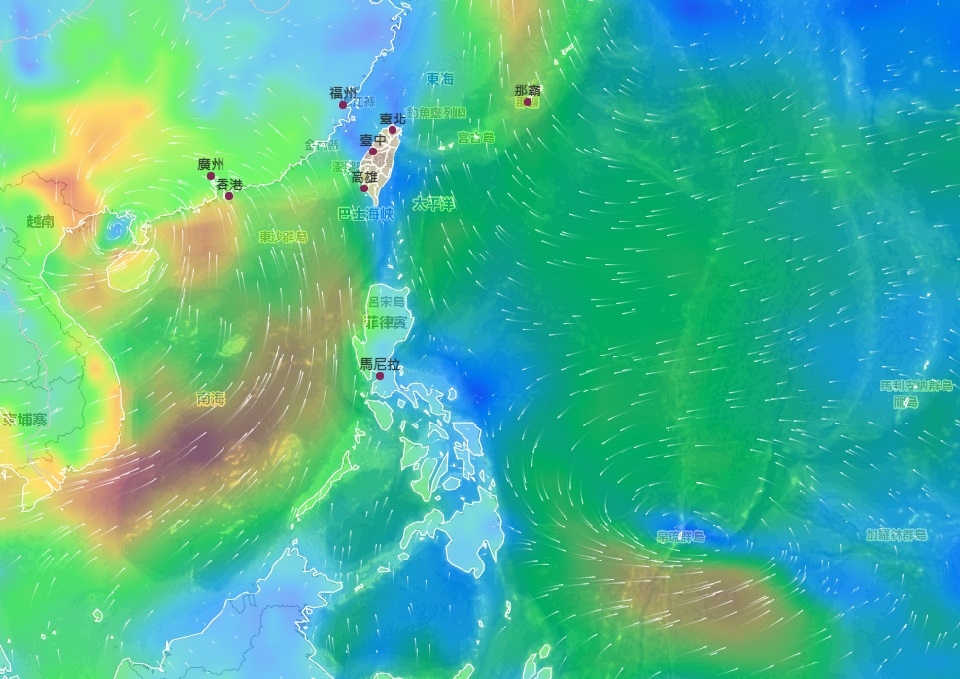 菲律賓東方海面的熱帶系統預估20日會成為熱帶低壓、週末增強為颱風杜蘇芮，朝呂宋島一帶前進。(圖：中央氣象局)